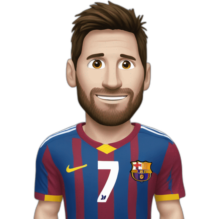 Messi qui dit bonsoir emoji