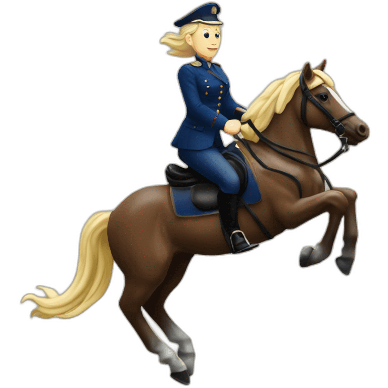 Marine lepen sur cheval emoji