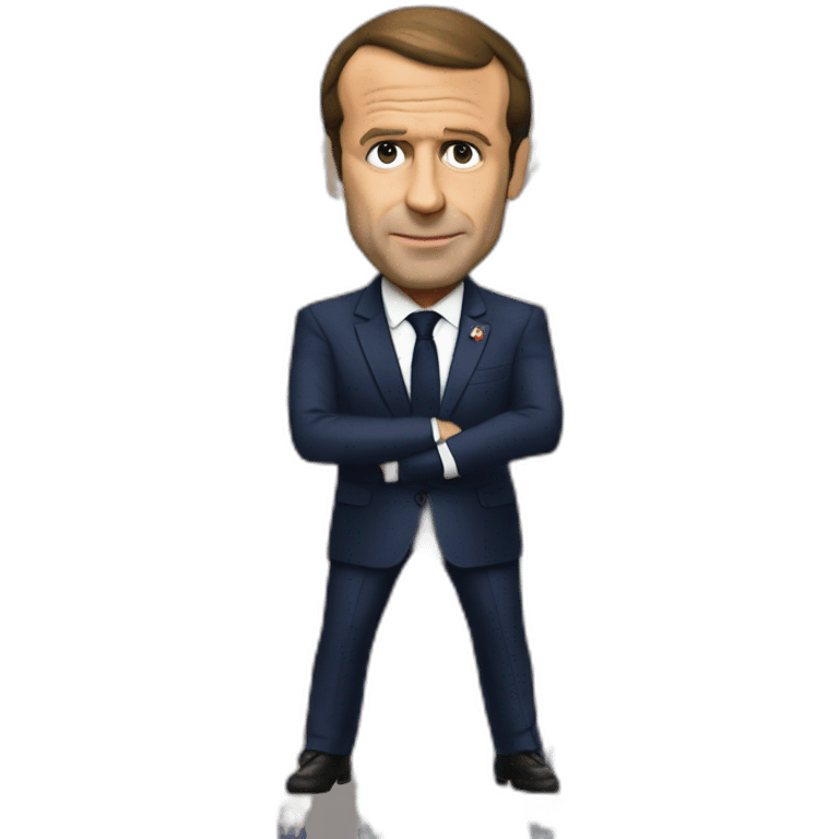 cynical macron pockets the euros emoji