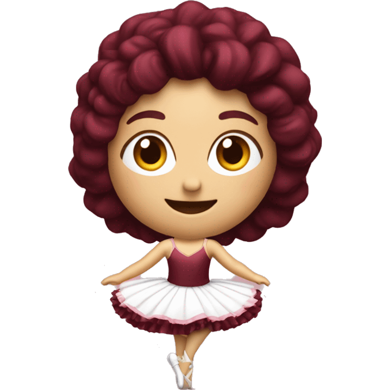 burgundy music box with ballerina emoji