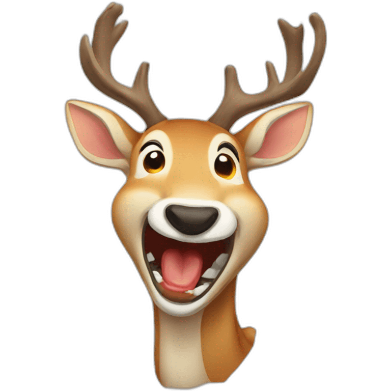 deer laughing emoji