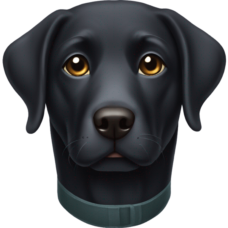 old black labrador  emoji