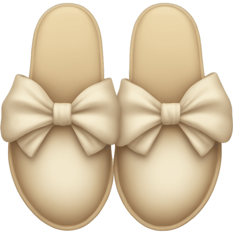 beige slipper with bows summer emoji