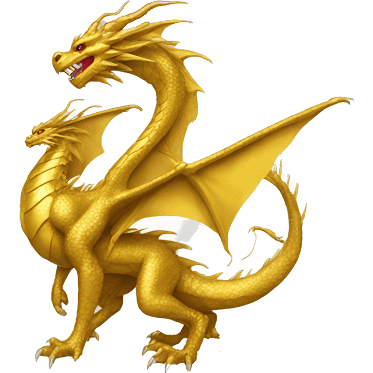 gold dragon cool emoji