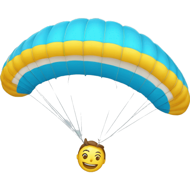 smiling face with horns flying paraglide emoji