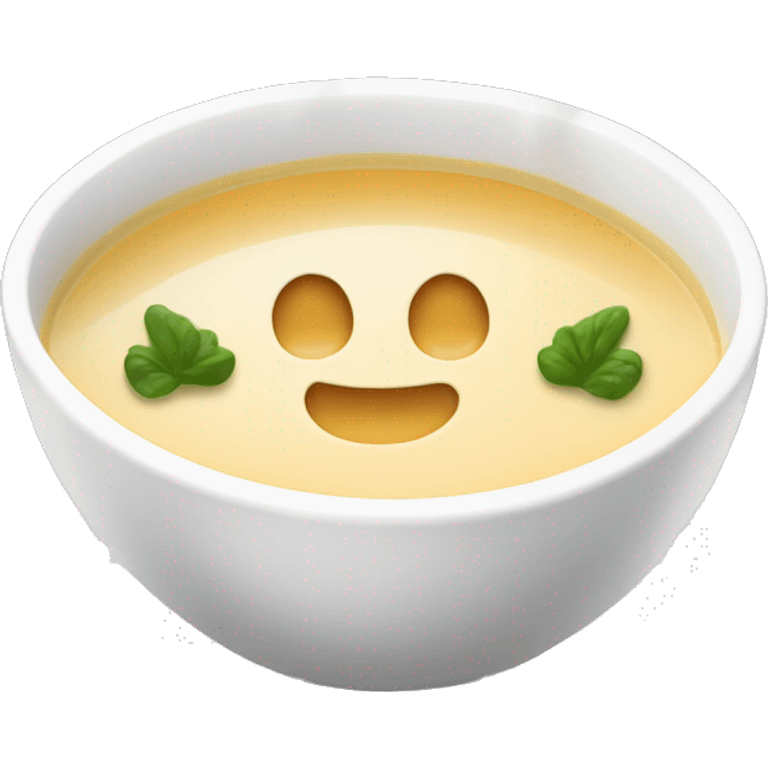 Warm soup with white bowl emoji