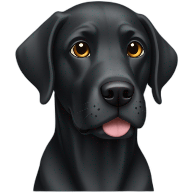 Perro labrador negro emoji