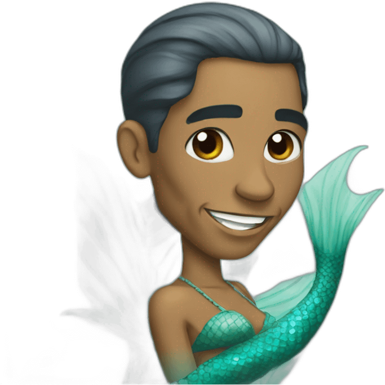 Obama as a mermaid emoji