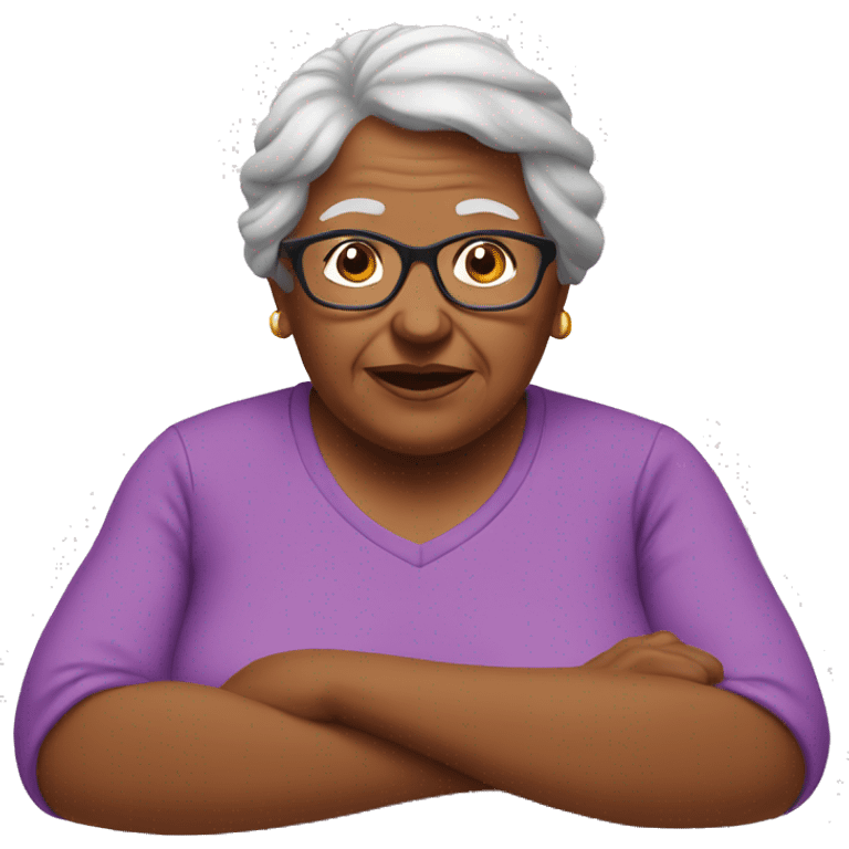 grandma in gym emoji