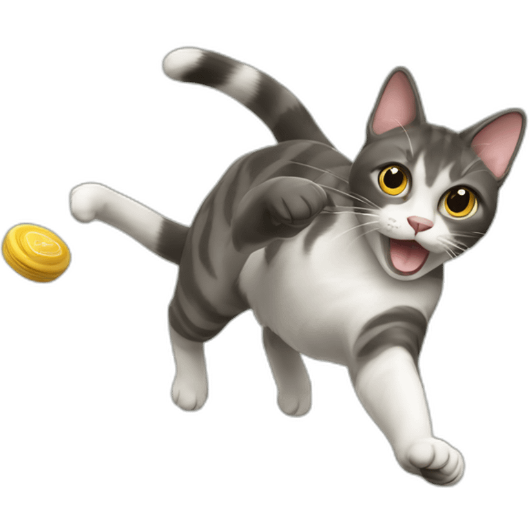 Cat throwing frisbee emoji