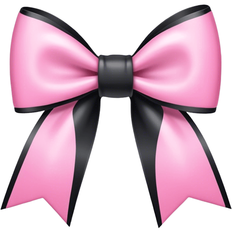 light black and pink bow emoji