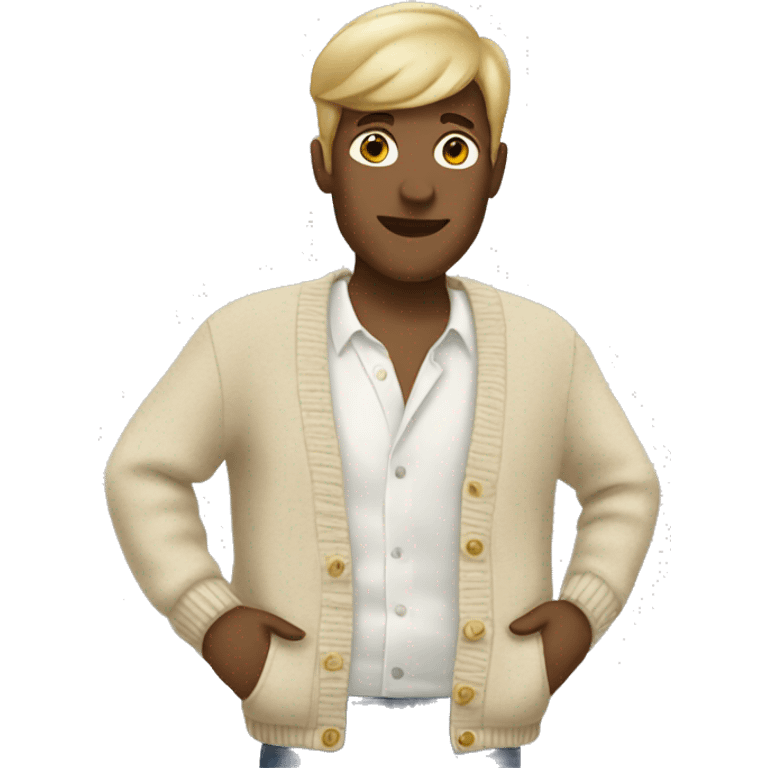 beige cardigan emoji