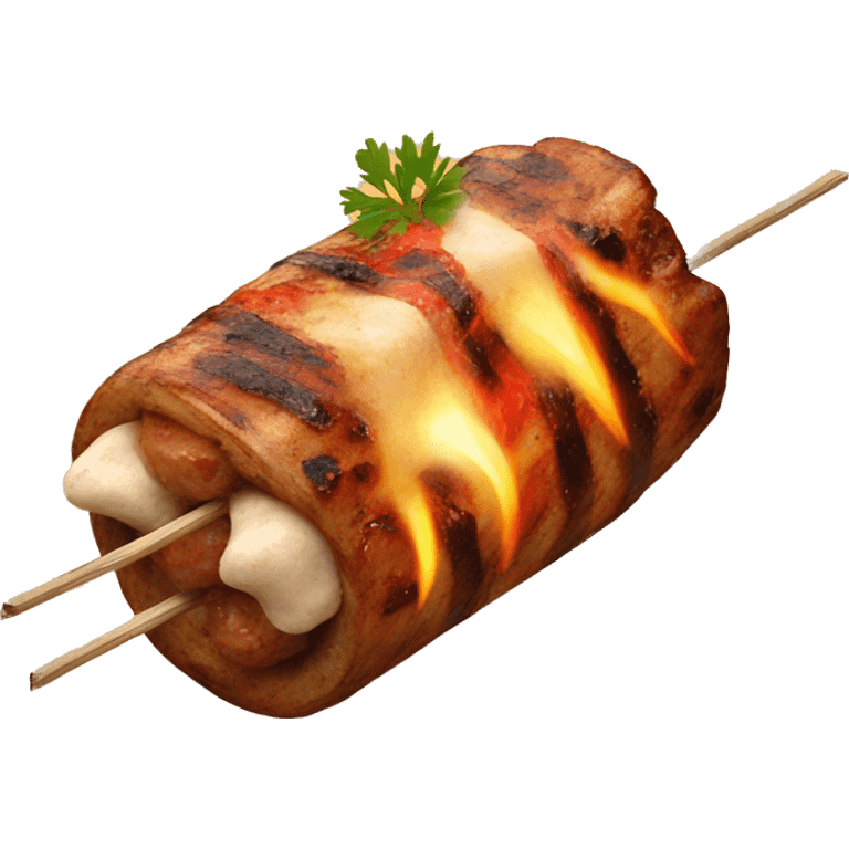 turkish kebab made in wood fire emoji