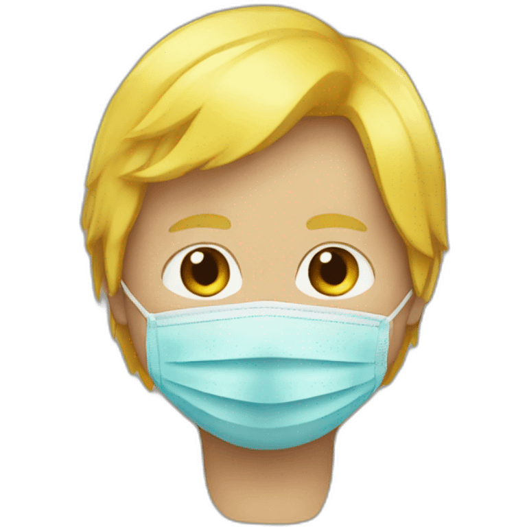 He was born with yellow hair and a mask  emoji