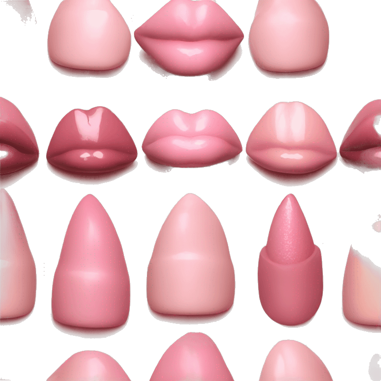 vintage rococo light pink lipstick  emoji