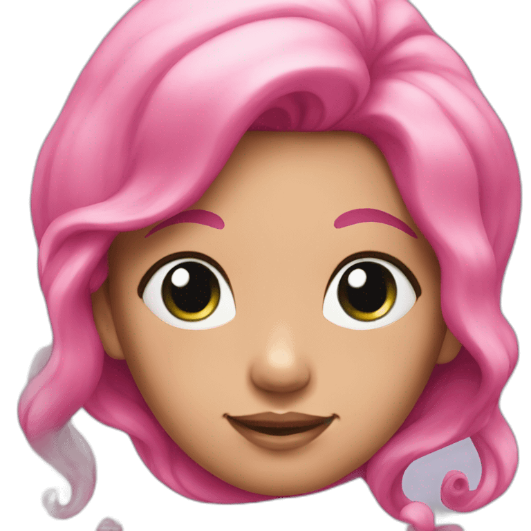 Mermaid with pink hair emoji