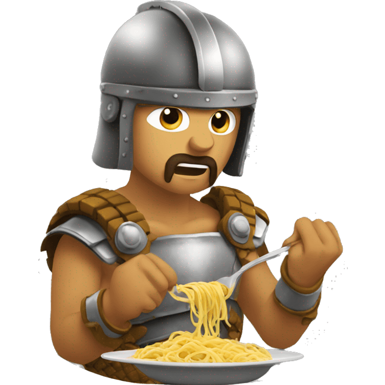 gladiator eating pasta emoji