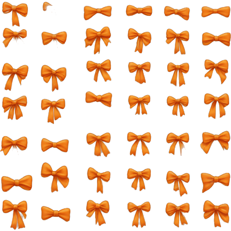 An orange bow emoji