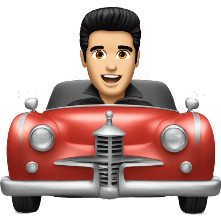 Elvis presley in car emoji