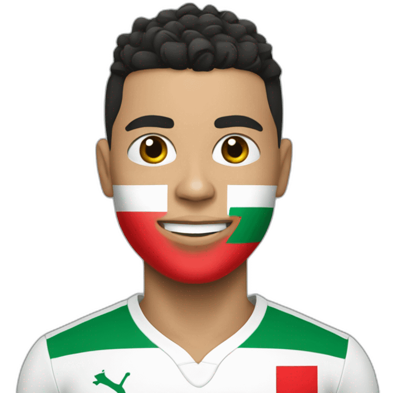 Ronaldo with the flag of palestine emoji