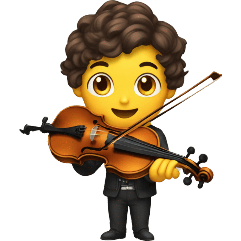 Jewishes play on violin emoji