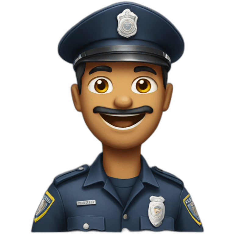 Laughing indian police emoji