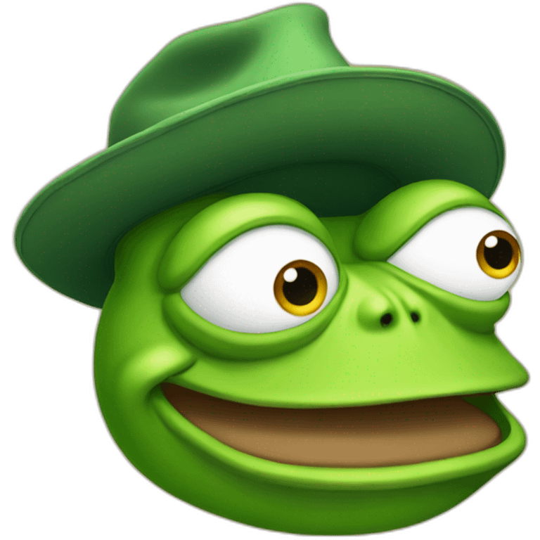 pepe the frog wearing a yellow hat emoji