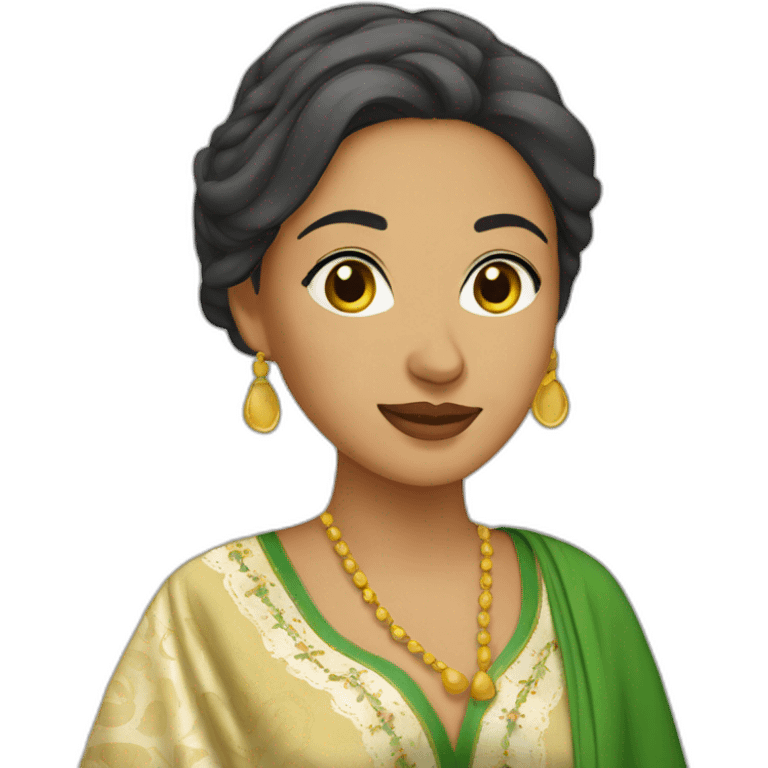 Algerian woman with caftan emoji