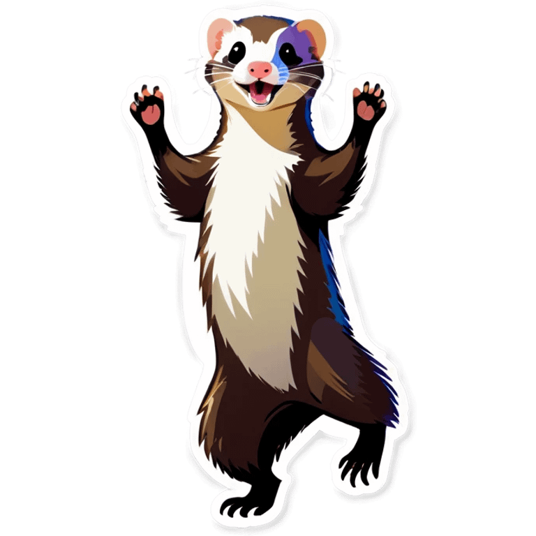 a ferret war dancing emoji