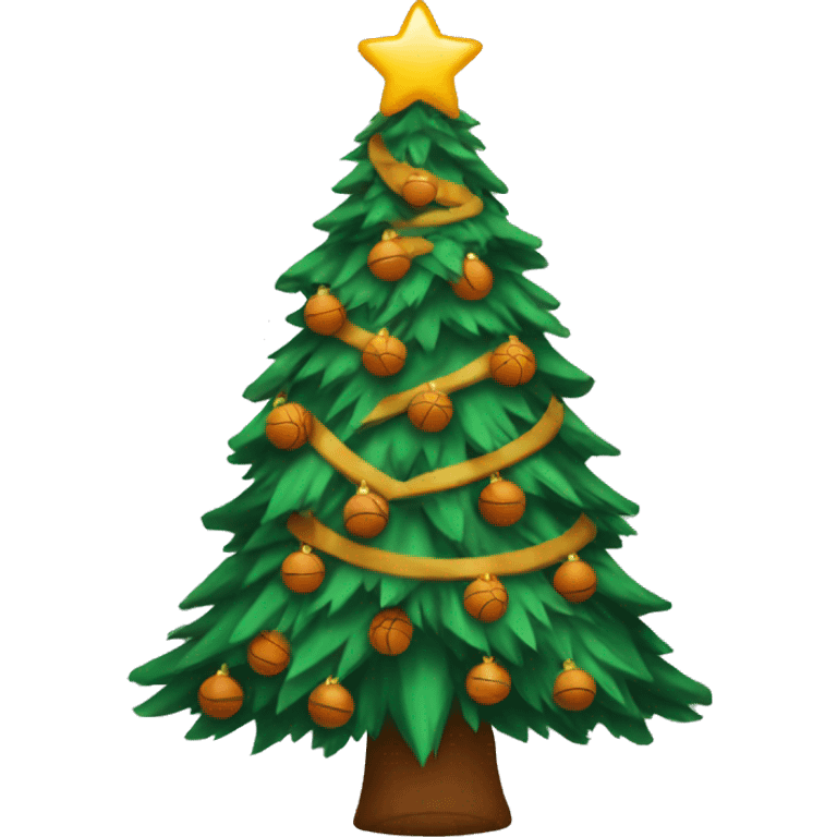 Christmas tree from basketball emoji