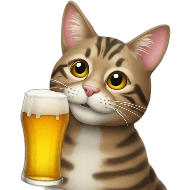 tabby-cat-drinking-beer emoji