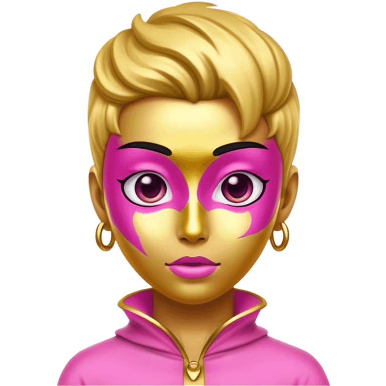 belief gold pink emoji