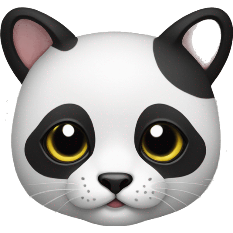 cute masked panda-cat-hybrid emoji