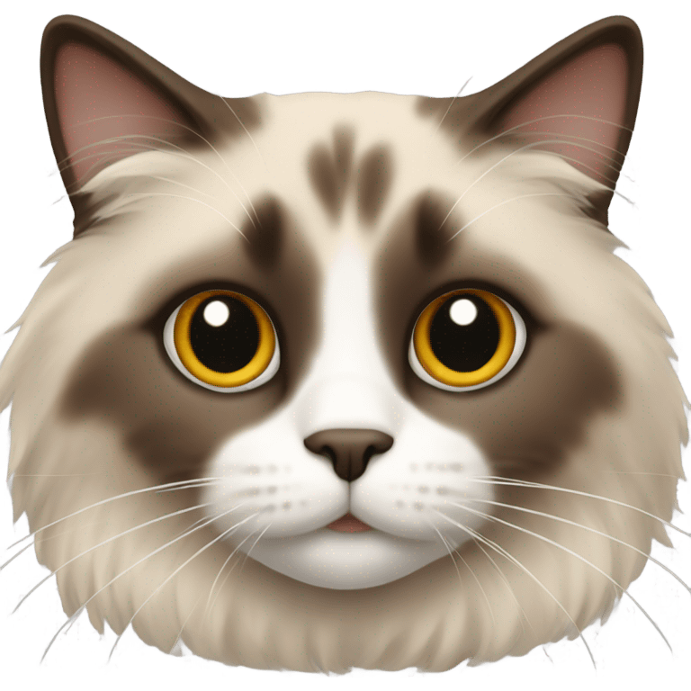 Adult brown colored ragdoll cat emoji