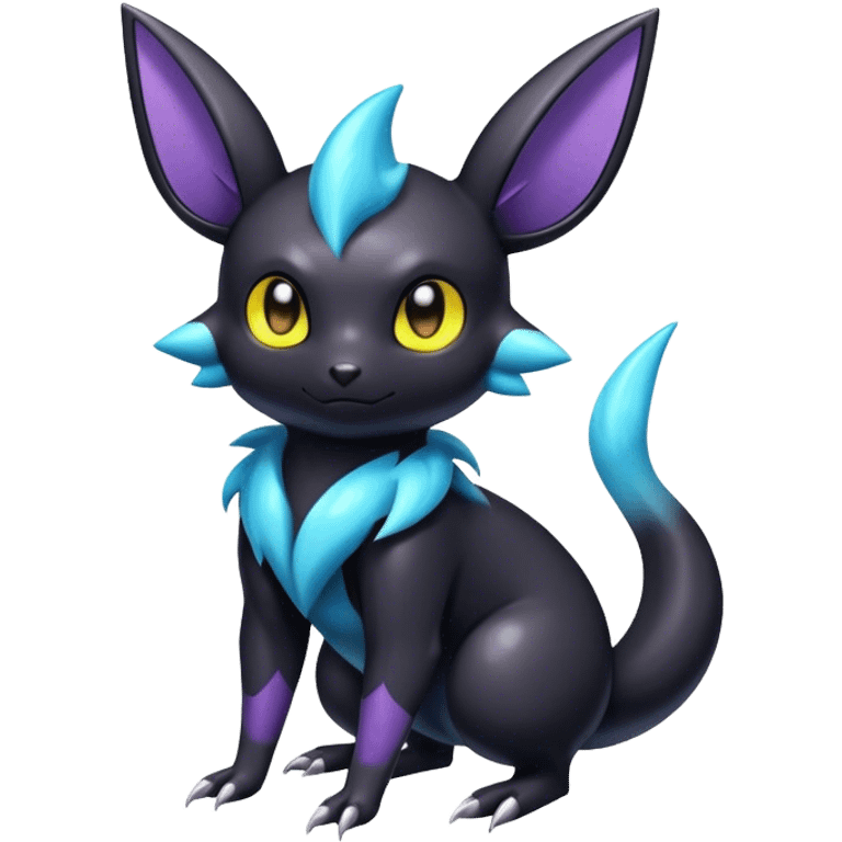 Shiny Dark Noibat-Umbreon-Nidorino-fusion-hybrid full body emoji