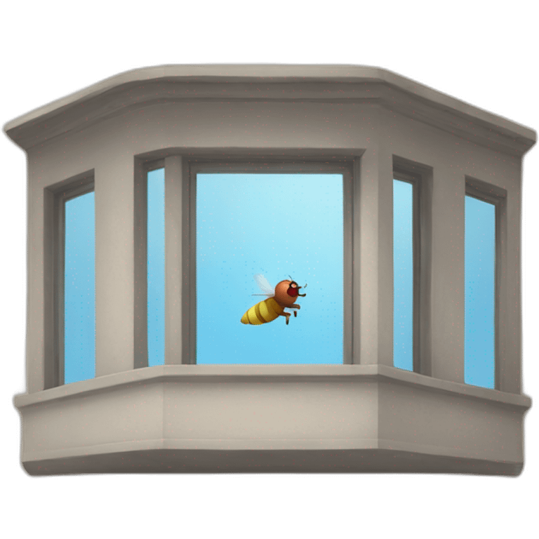 Man Fly into window from outside of building emoji