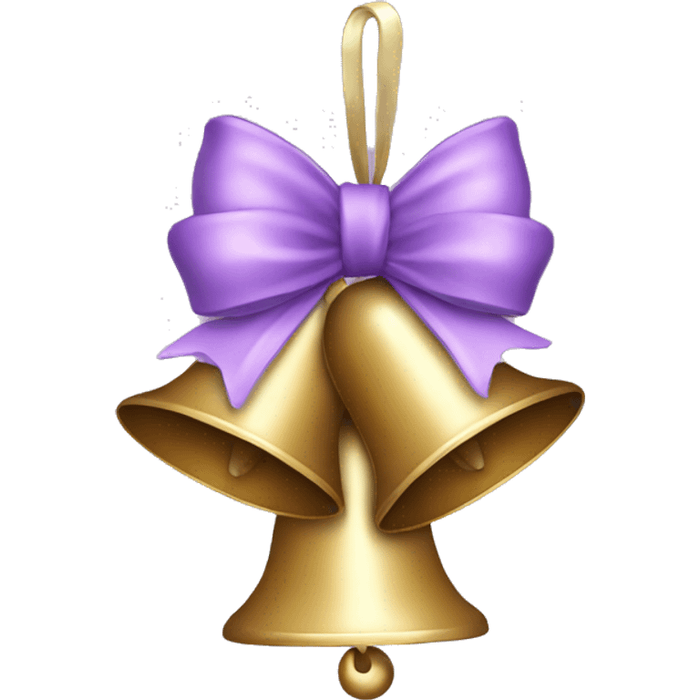 Christmas bells with lilac bow emoji