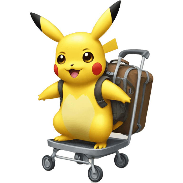 Pikachu with lugagge  emoji