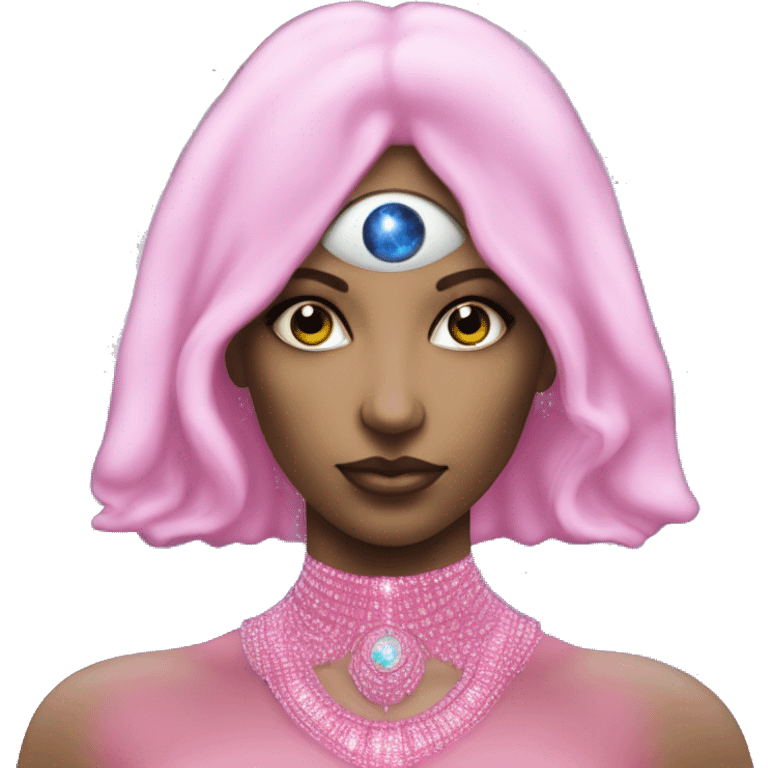 Pleiadian diva woman female third eye pink emoji