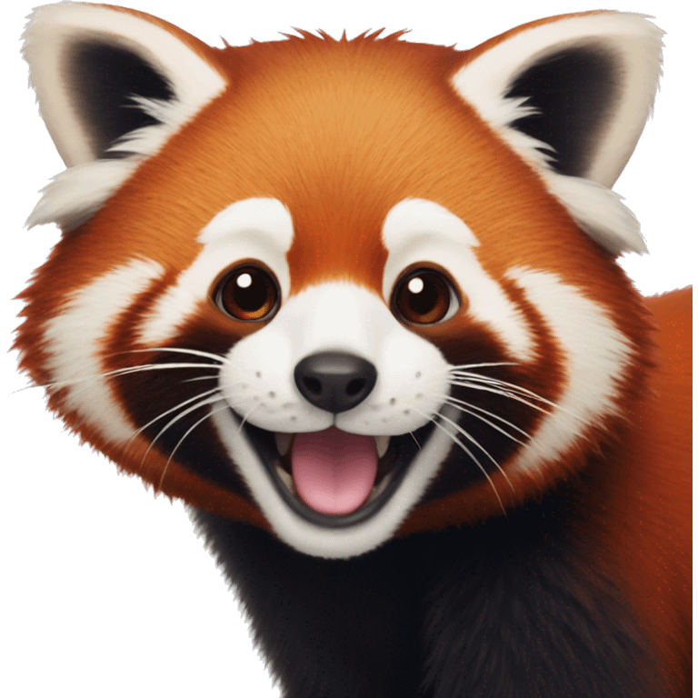 A smiling red panda emoji