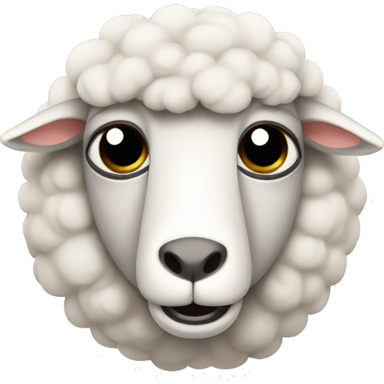 Sheep with angry face emoji