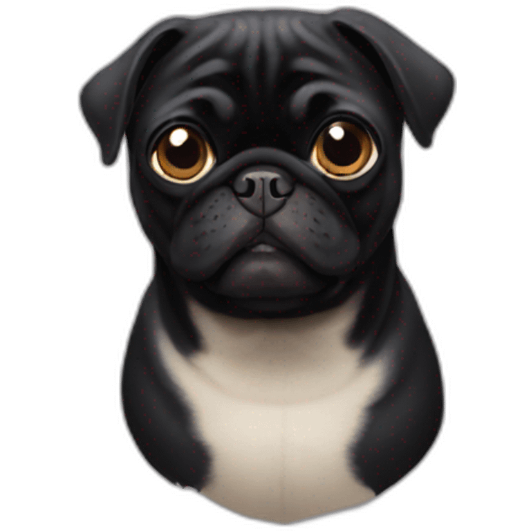 black pug emoji