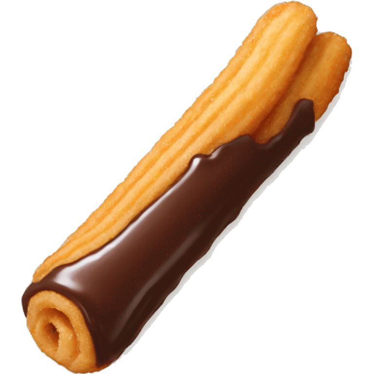 Chocolate dipped churro emoji