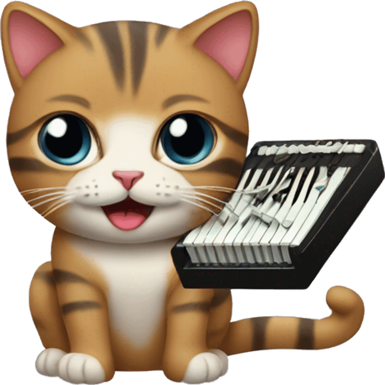 cat with kalimba emoji