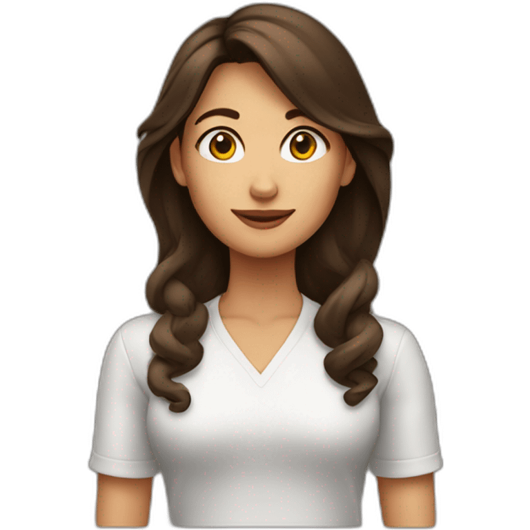 Femme brune main sur le front emoji