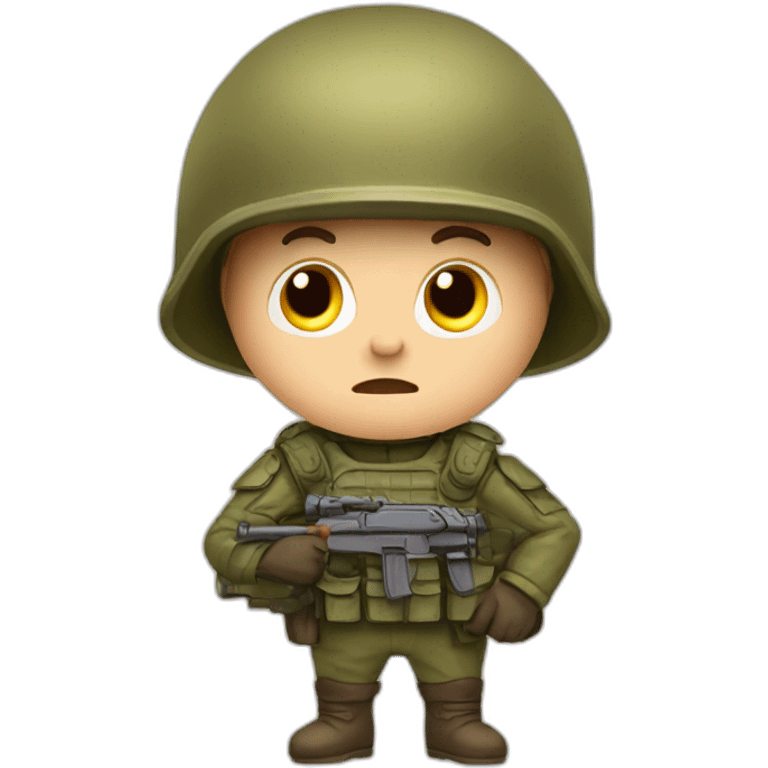 hedgehog as soldier emoji