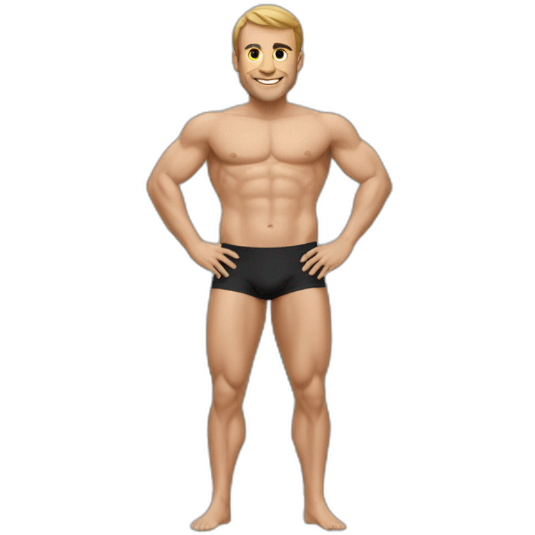 Macron en maillot de bain emoji