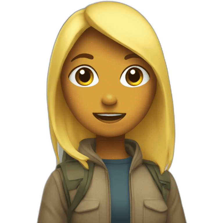 Chica en el bosque emoji