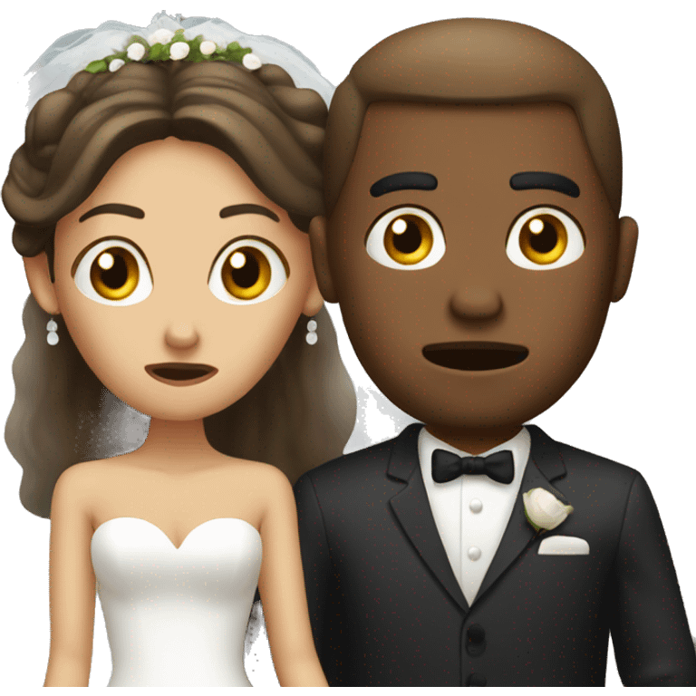 bride and groom worried emoji