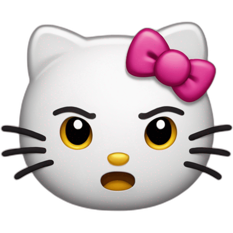 Angry Hello kitty emoji